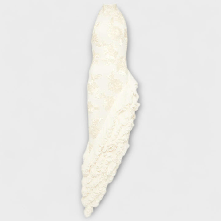 Karen - Maxi Dress with Floral Appliqués